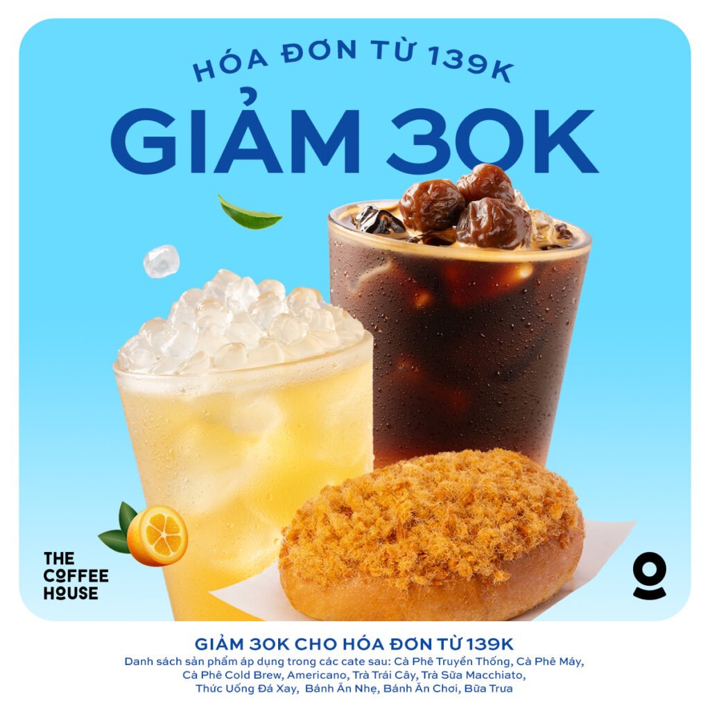 thecoffeehouse giảm 30k