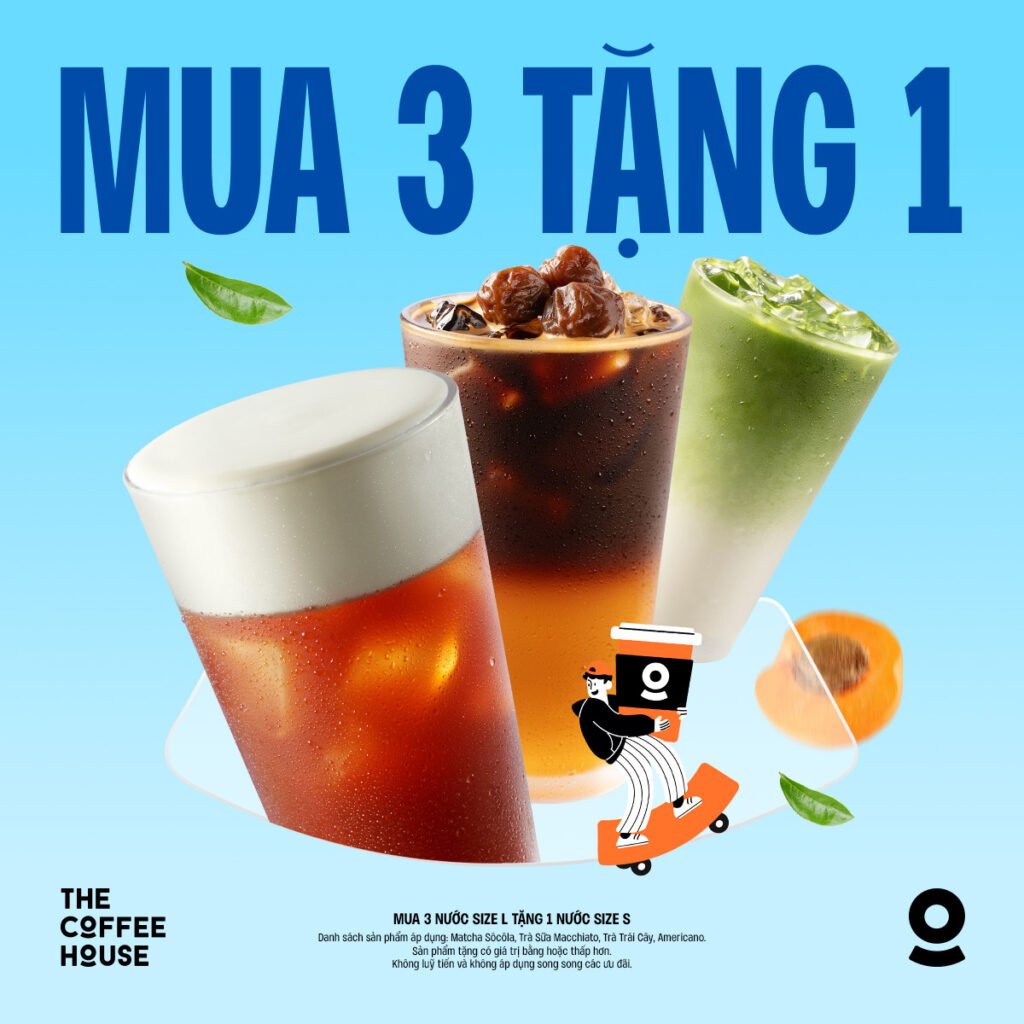 The cofee house mua 3 tặng 1